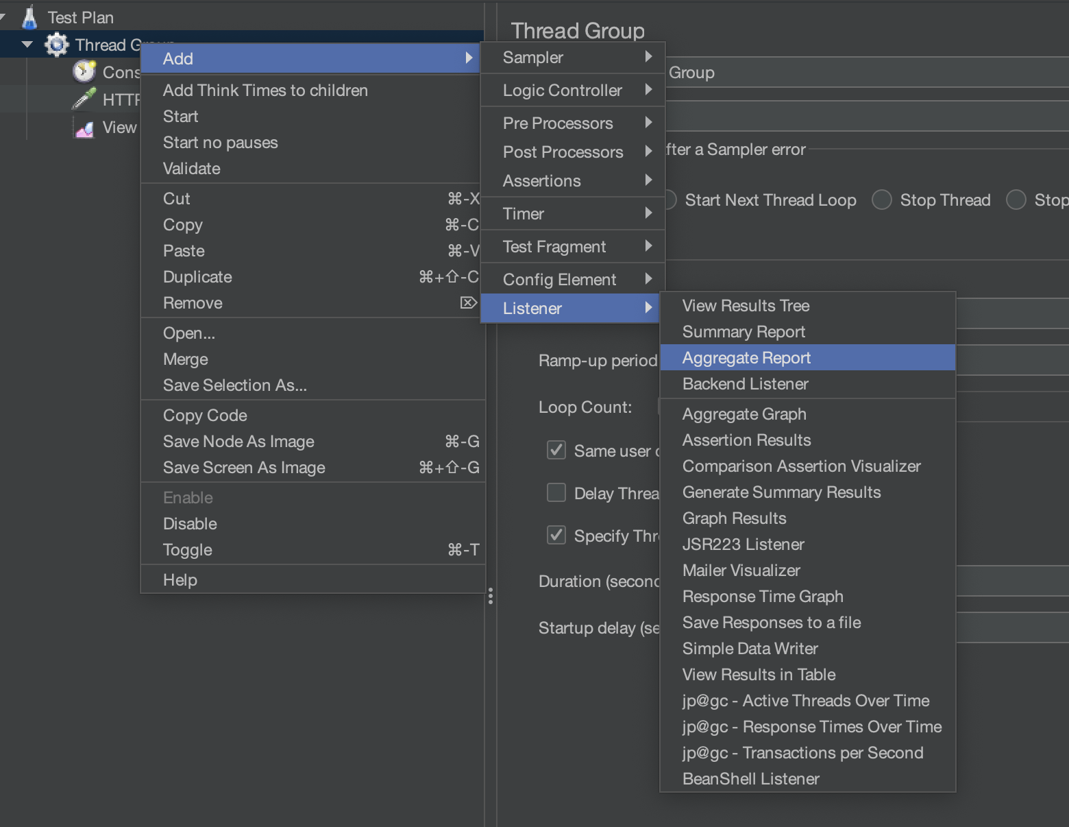 Add Aggregate Report Listener